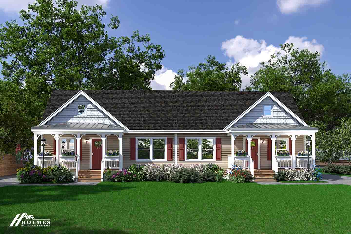 Amelia Cozy Cottage One Story Cape Duplex